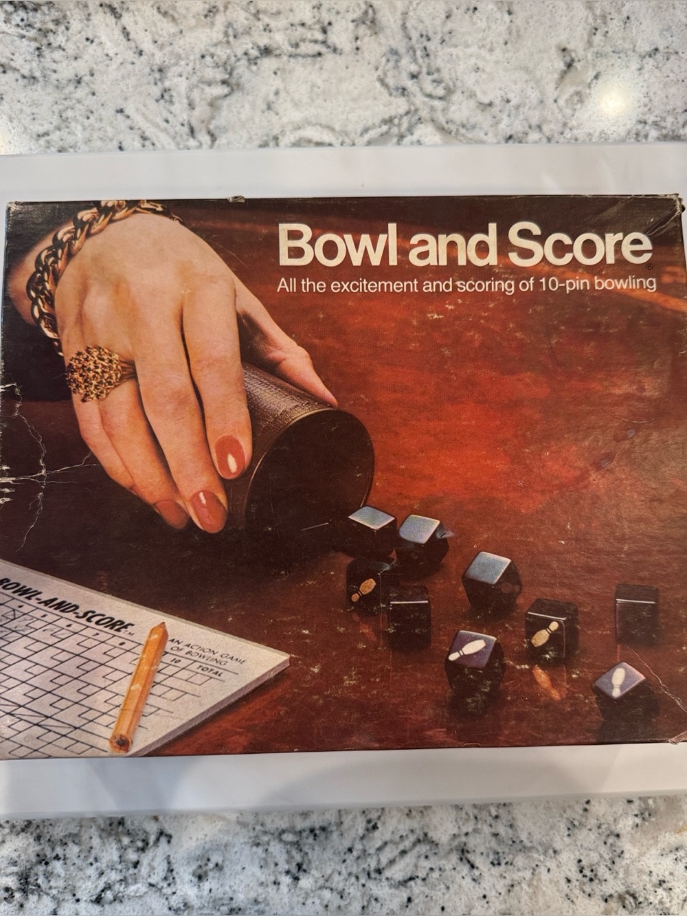 Bowl and Score Vintage 10-Pin Bowling Game in Original Box